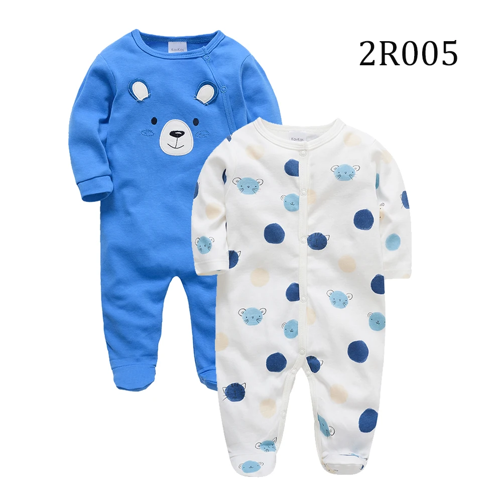 KAVKAS 0-12Months Baby Romper Newborn Clothing 100%Cotton Clothes Long Sleeve Infant Clothing Pajamas Overalls Cheap