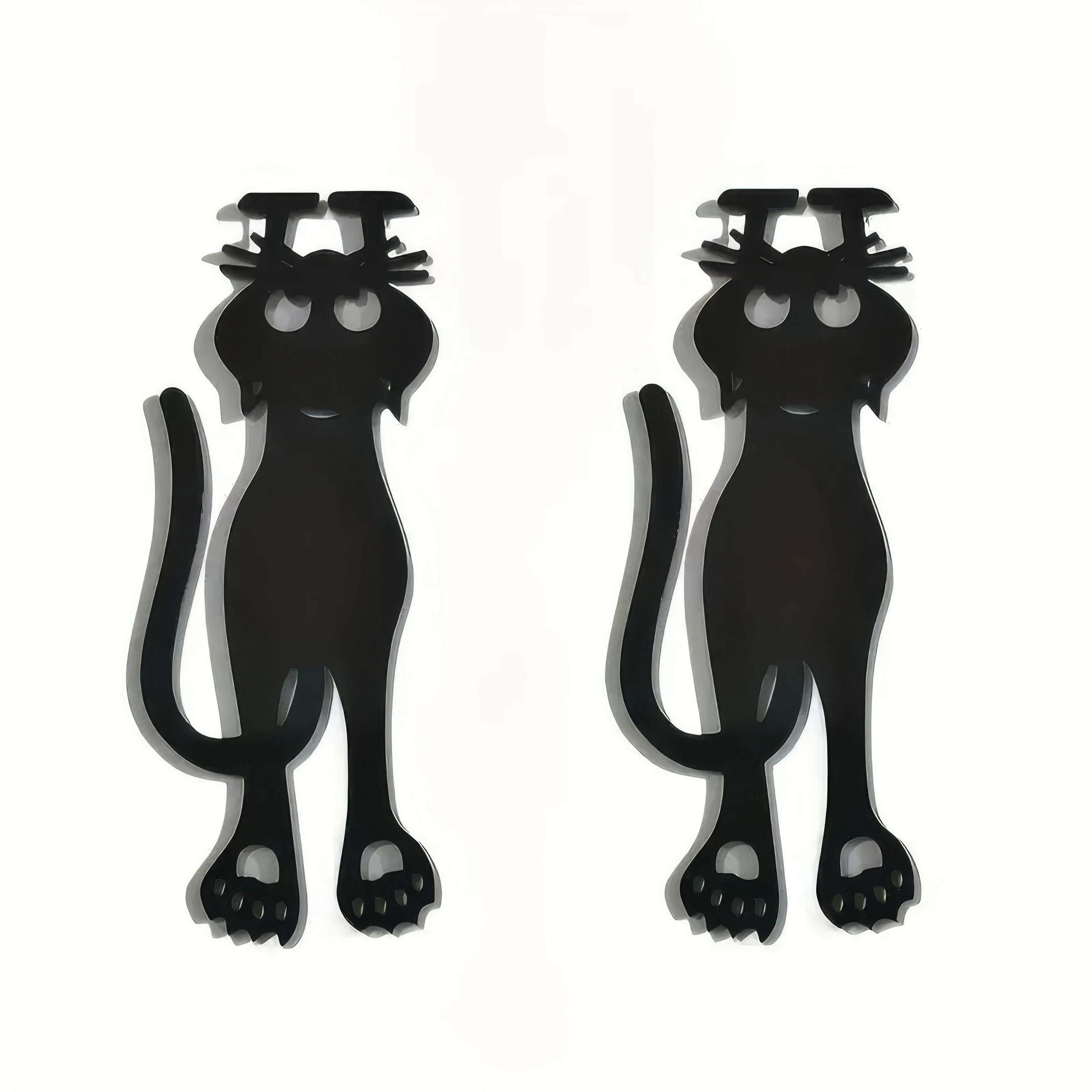 2 إشارة مرجعية على شكل قطة سوداء، تصميم أنيق على شكل قطة، إشارة مرجعية متينة، مناسبة للكتب والمدارس والمكاتب والإشارات المرجعية المزخرفة #5