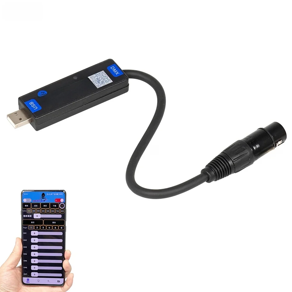 USB-RMD-DMX application Mobile DMX composeur lumière de scène contrôleur DMX sans fil Bluetooth contrôleur DMX prend uniquement en charge les appareils Android
