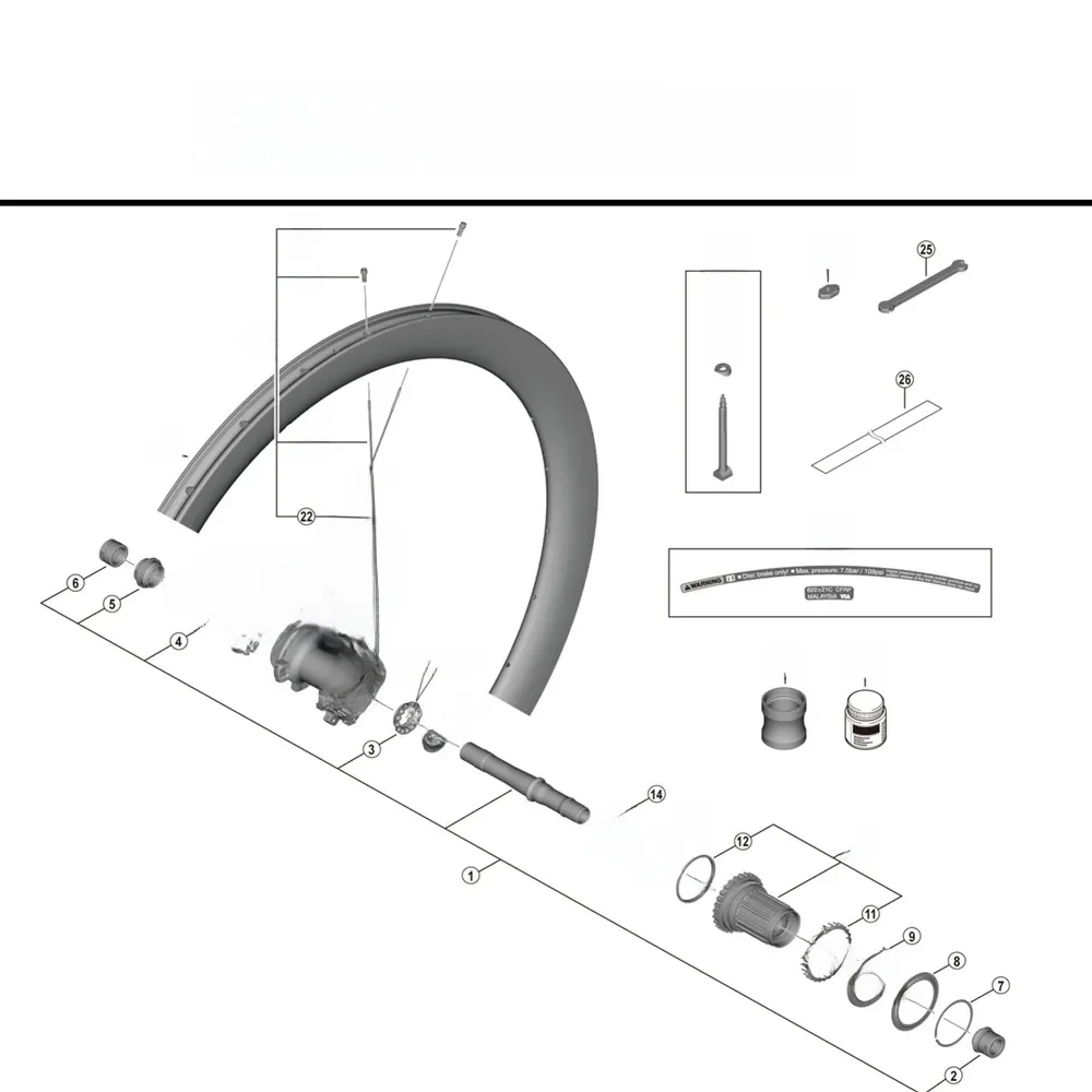 WinterMANO DURA-ACE WH-R9270-R Arrière airies Pièces De Réparation Cône/boule retenue/anneau d'étanchéité