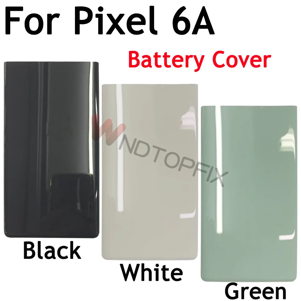 High Quality For Google Pixel 6A Back Battery Cover GX7AS GB62Z G1AZG Door Rear Glass Battery Cover For Google Pixel 6 A Housing