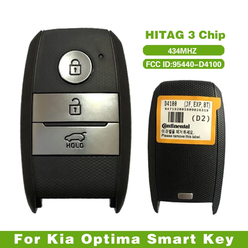 

CN051113 Aftermarket 95440-D4100 For Kia Optima 2016+Smart Remote Key Fob 434Mhz Hitag3 ID47 Chip FCCID: SVI-JFFGEC0