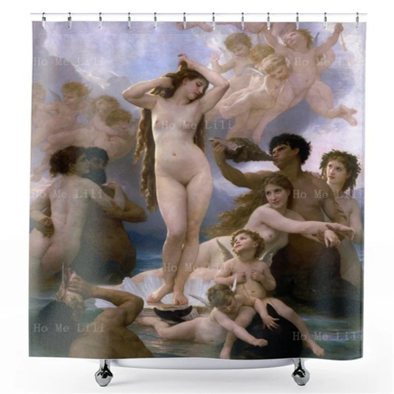 Birth Of Venus Renaissance Art Mythology Decor Sandro Botticelli Painting Boho Polyester Farbic Shower Curtain For Home Decor