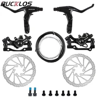 BUCKLOS-pinza de freno de disco mecánico, palancas de freno de bicicleta de 22,2mm con Cable, juego de freno de disco delantero y trasero, accesorios para ciclismo de montaña