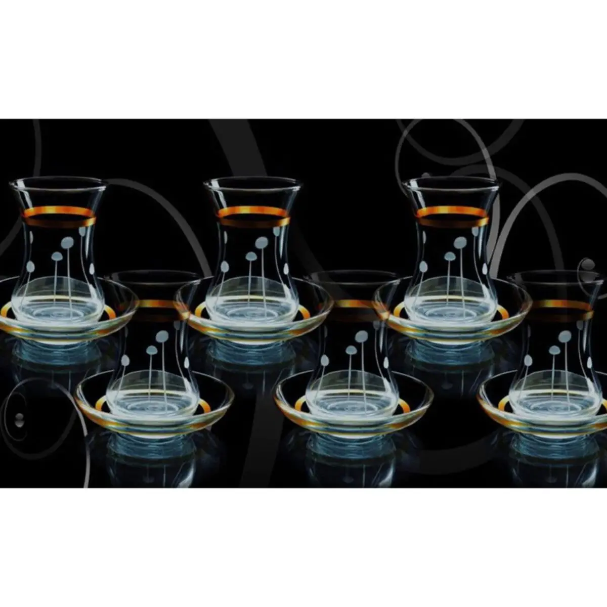 Turkish Tea Cup Traditional Checkerboard Cubic Zirconia Gold Yaldızllı Set 12 Piece Turkish Russian English Arabic Tea Cup Set Five Tea