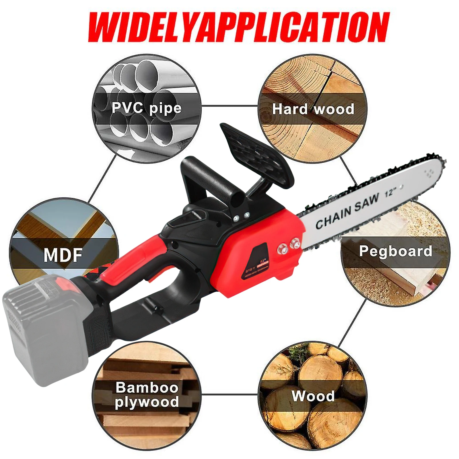 Brushless Electric Chain Saw 3500W Portable Chainsaw Cordless Garden Pruning Tools Carpenter logging saws For Makita 21V Battery