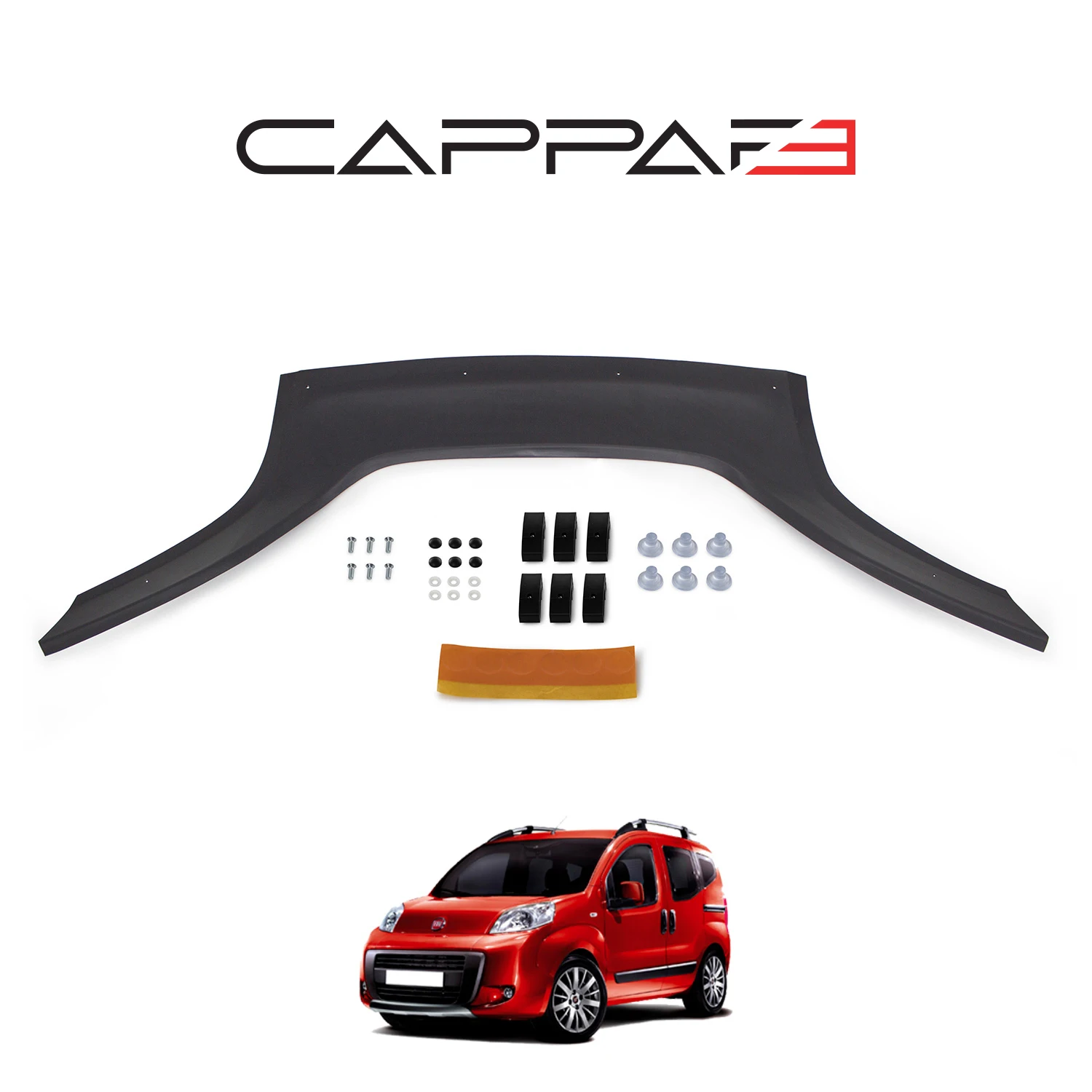 FOR Peugeot Bipper Front Hood Protection Spoiler 2007 To 2016 Models Front Bug Shield Hood Deflector Guard-Wings Body Diffuser