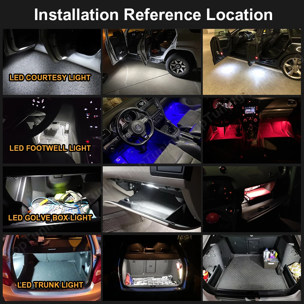 For Skoda Octavia Mk2 Mk3 Fabia Superb LED Trunk Interior light Courtesy Door Footwell Lamp For Audi A1 A2 A3 A4 B6 B7 B8 A5 A6