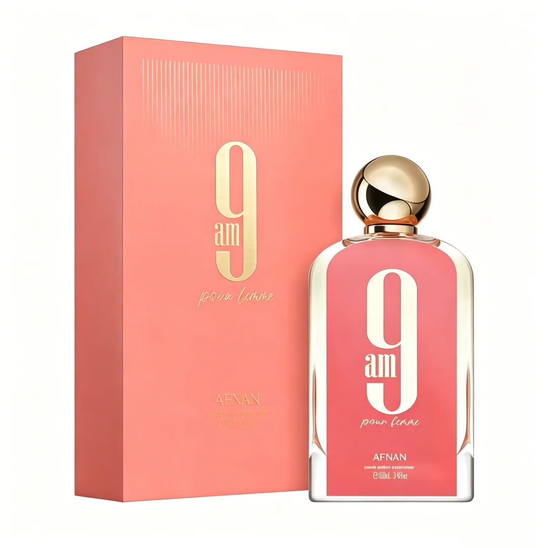 Afnan 9am Pour Femme 100ml - Perfume Feminino Doce Frutado Floral com Baunilha e Frutas, Longa Duração
