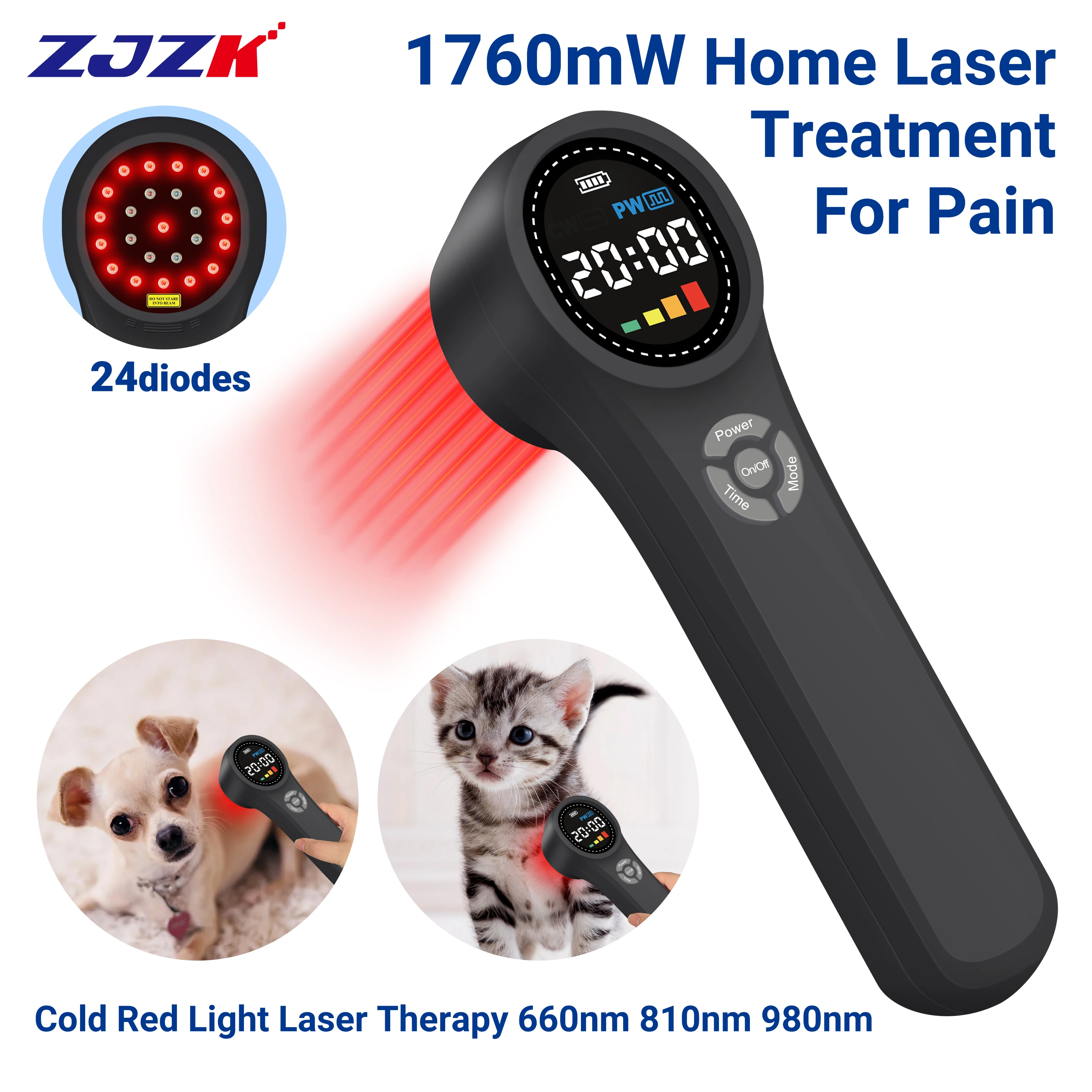 

ZJZK Chiropractors Using Laser Therapy Muscle Device Cold Laser For Lymphedema 660nm 810nm 980nm Acute Orthopedic Conditions