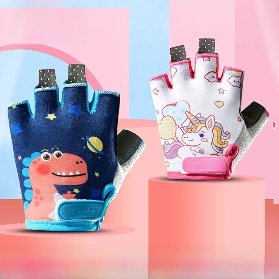 AliExpress GTUBIKE Half-Finger Kids Sport Bike Gloves - Non-Slip Fingerless Kids Cycling Climbing Gloves for Boys and Girls Age 2-12