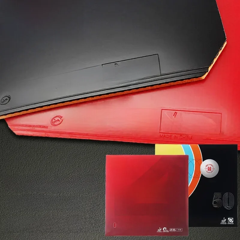 Caoutchouc de Tennis de Table DHS PF4 50 Original, boutons collants en caoutchouc de Ping-Pong PF4 pour la conduite en boucle avec attaque