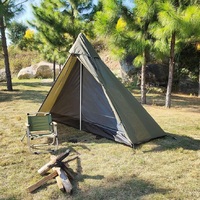 Solo Tent Ultralight Tipi Tent Outdoor Camping Light Pyramid Tent Portable Single Tent Waterproof Hiking Backpacking Trekking