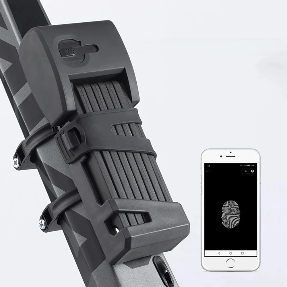 AliExpress ROCKBROS Bicycle Lock Heavt Duty Anti-Theft Smart Fingerprint Folding Lock Alloy Steel Anti-Hydraulic Shear Motorcycle Bike Accessories