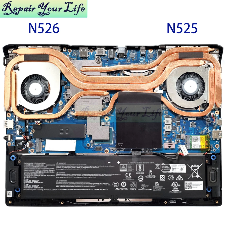 CPU GPU Fan Cooler For MSI Sword 16 HX B14V B14VFKG B13V B13VFKG
