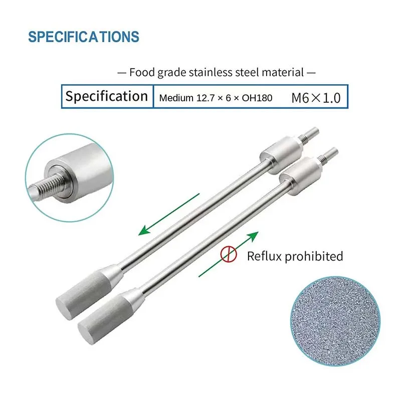 Hydrogen Water Maker Accessories Food Grade Material 316 Stainless Steel Hydrogen Dissolving Rod for H2 Water Making