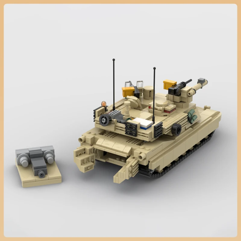 Military Weapons Building Block Army M1A2 Abrams Main Battle Tank Track Vehicle Technology Bricks Toys Children Christmas Gifts