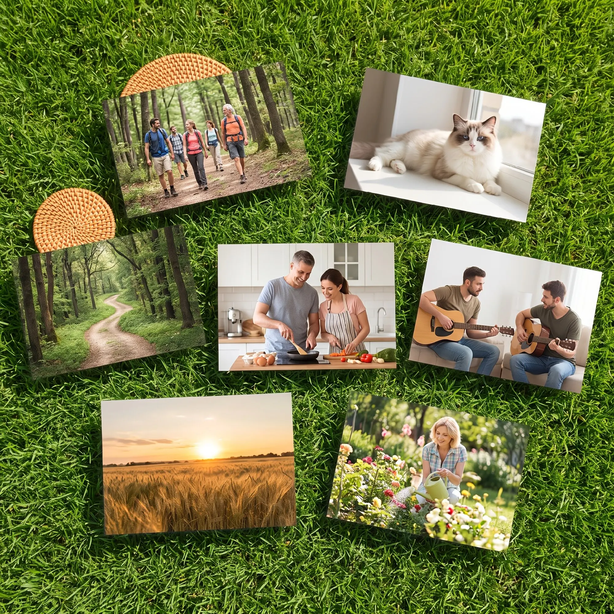 Custom Photo Prints Personalized Picture DIY Photo Wall Baby Album Family Wedding Frameless Dorm Room Decor