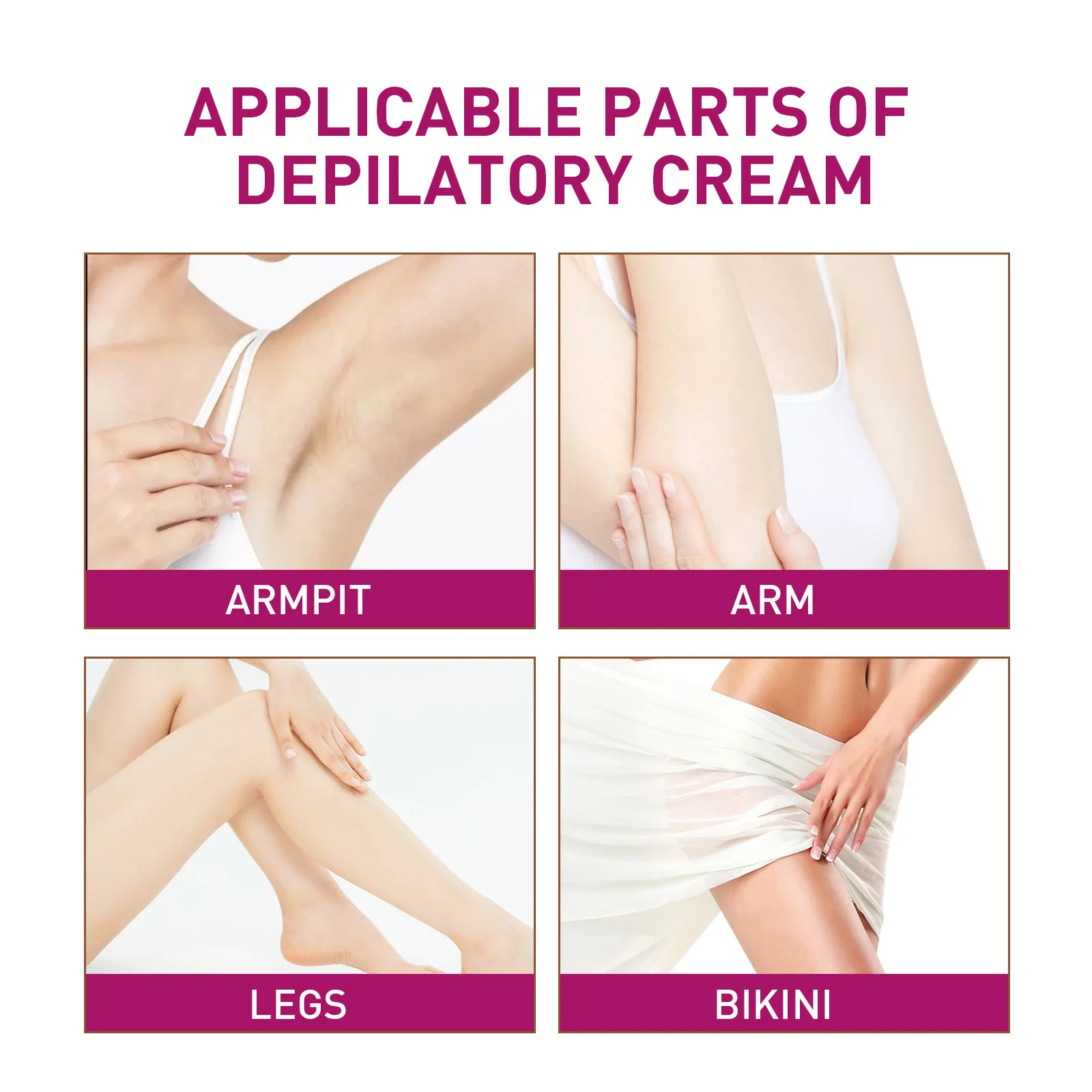 Hair Removal Cream Eliminate Armpit Private Part Facial Bikini Leg Hair Growth Inhibitor Gentle Smoothing Depilatory Body Lotion