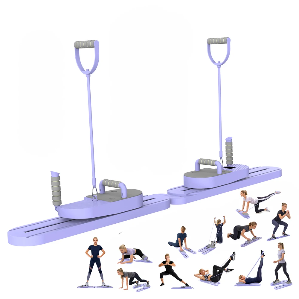 Opvouwbare Pilates Board Full Body Fitness Trainer met automatische rebound Multifunctionele buikplank Oefenapparatuur