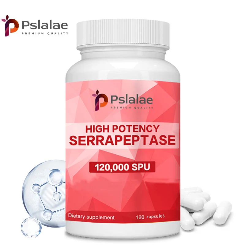 High Potency Serratiopeptidase - Supports Healthy Sinuses, Promotes Healthy Respiratory Function and Immunity - 120 Capsules