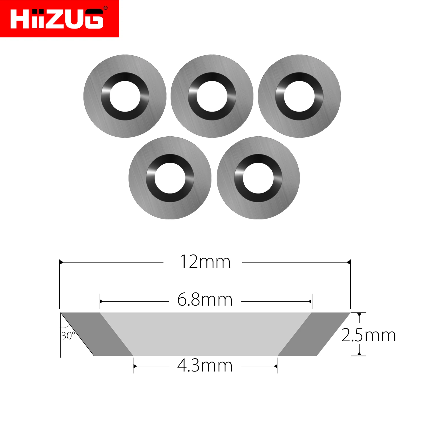 5pcs 12mm Round Carbide Inserts Cutters Wood Turning Tools Round Cutters for Woodturning Lathe Tool Finisher Hollower Carpentry