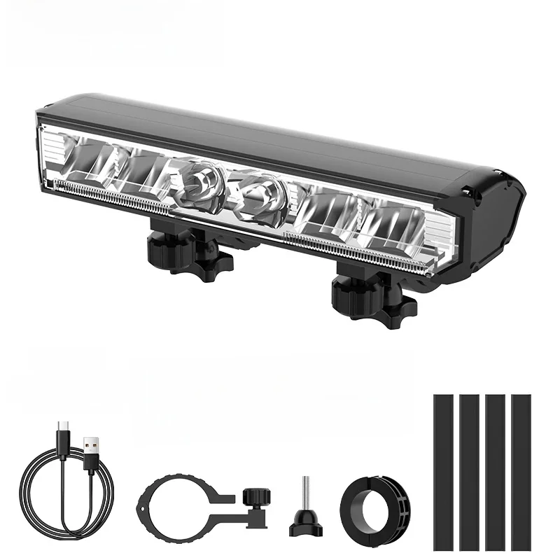 AliExpress cycle zone Bicycle Front Light 7 Modes Aluminum Alloy MTB Road Bike Head Light High Lightness Type-C Charging Headlight for Night Cycling