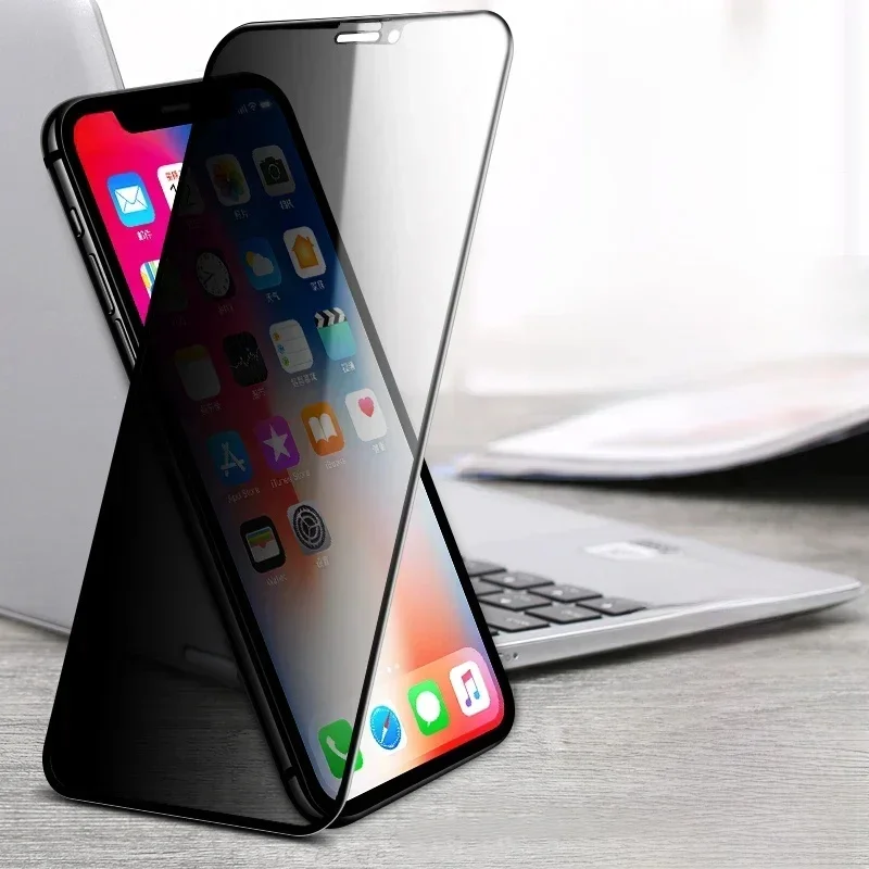Pełna osłona ekranu chroniąca prywatność dla iPhone'a 11 12 13 14 15 Pro Max 8 Plus Najlepsze szkło antyszpiegowskie 8K dla iPhone'a 16 PRO XR XS MAX — zdjęcie 2