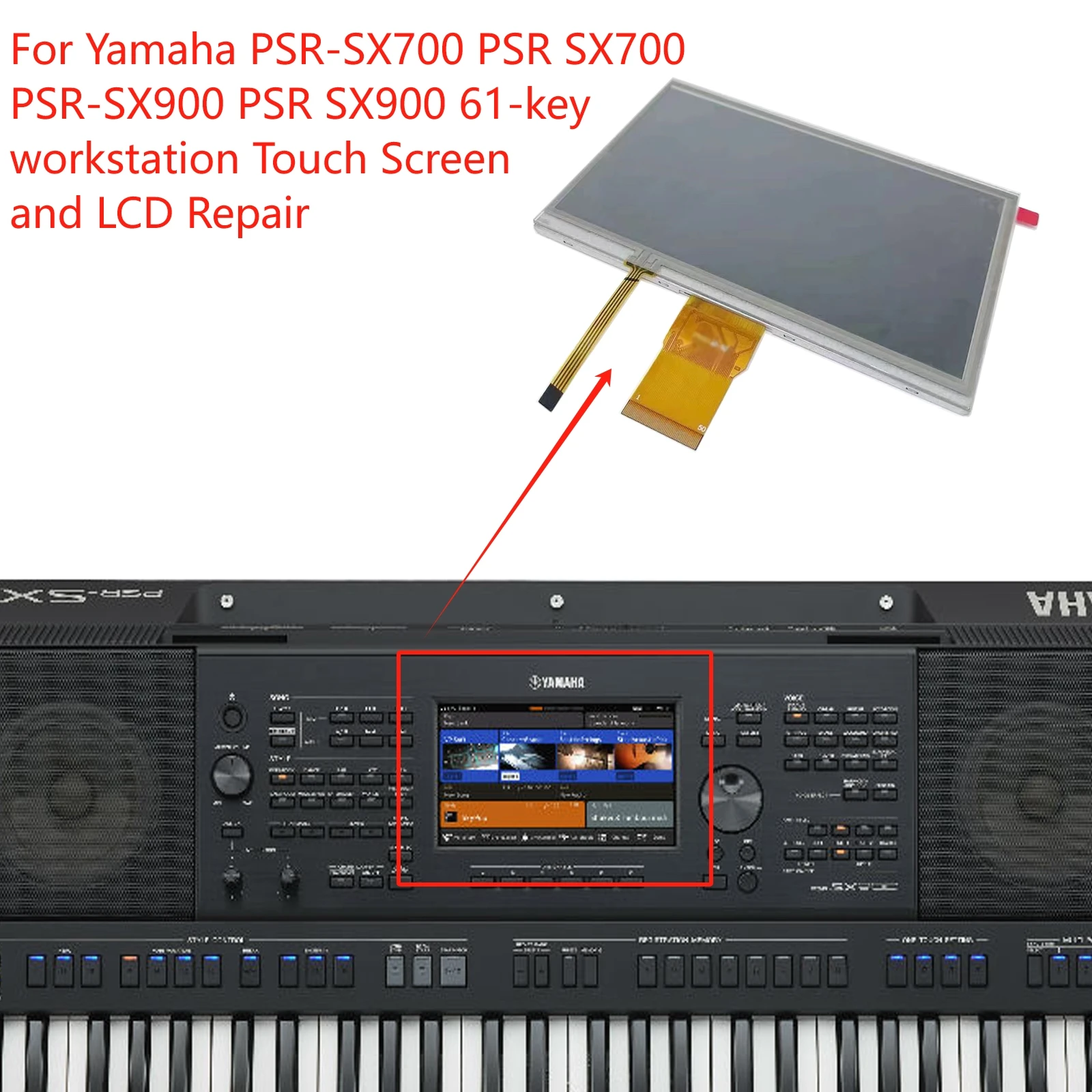 ヤマハ-psr-sx700-psr-sx700-psr-sx900-psr-sx900-61鍵アレンジャーワークステーション用新型7インチlcdディスプレイ-画面交換
