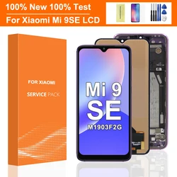 100% Test For Xiaomi MI9SE Mi9 Se LCD Display Screen Touch Screen Digitizer With Frame Replacement For MI 9Se Display