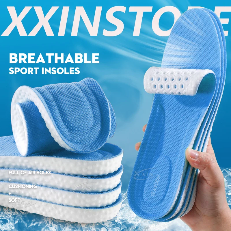 【Xxin】Sports Insoles Elastic Breathable Basketball Shoes Insoles Soft Women Running Insole size 35-46