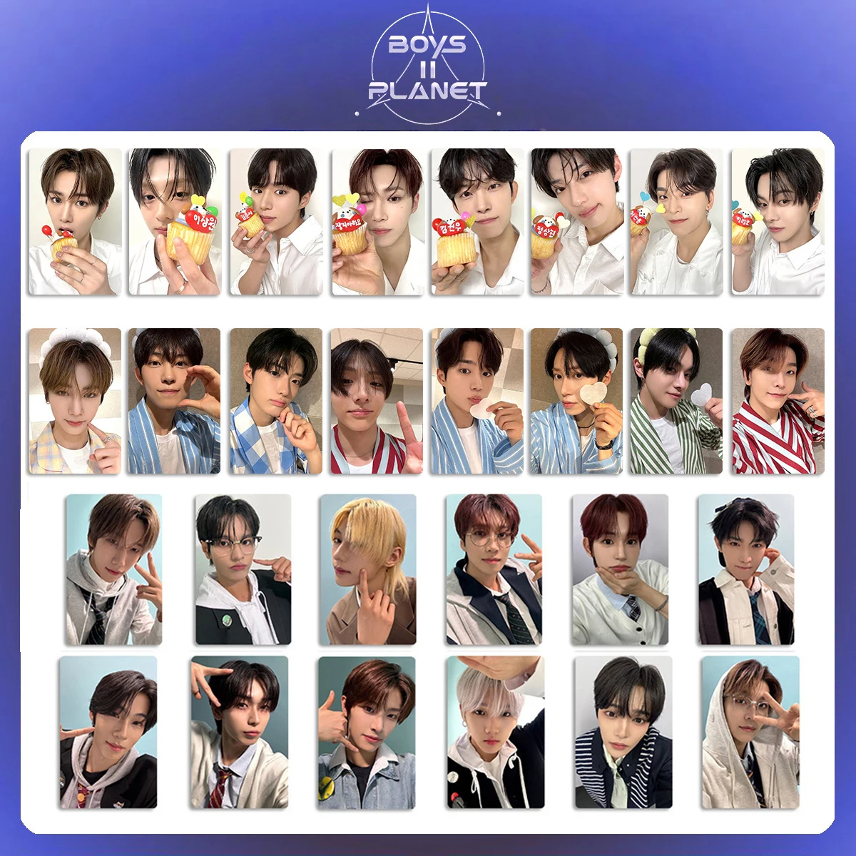 BOYS PLANET Card ALPHA DRIVE ONE Special Card Double Sides Printing Bright Film LOMO Card JUNSEO ARNO LEO Fans Collection Gift