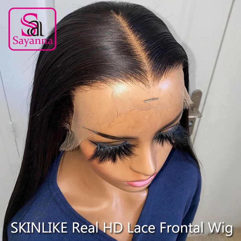 

250% 40 Inch Straight 13x6 HD Lace Front Human Hair Wig Glueless Preplucked HD Full Lace Wig Melt Skins 13x4 HD Lace Frontal Wig