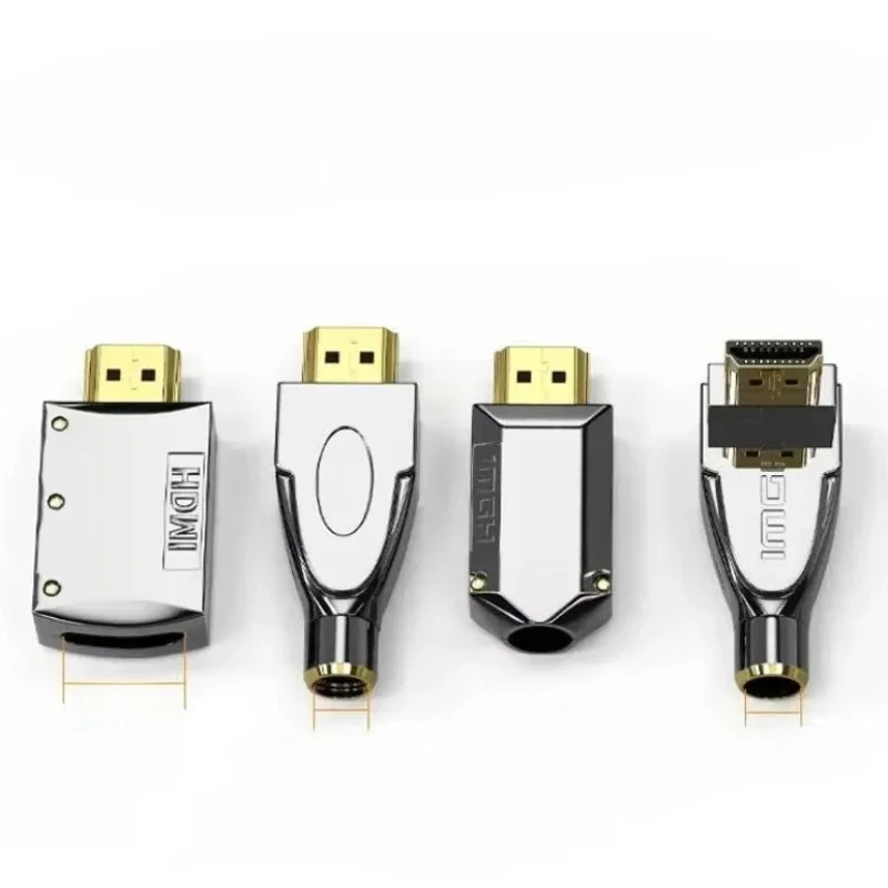 Spawane złącze HDMI z obudową DIY Metalowa wtyczka kabla HD do lutowania Szybkie złącze kabla danych HD do komputera TV Czysta miedź — zdjęcie 2
