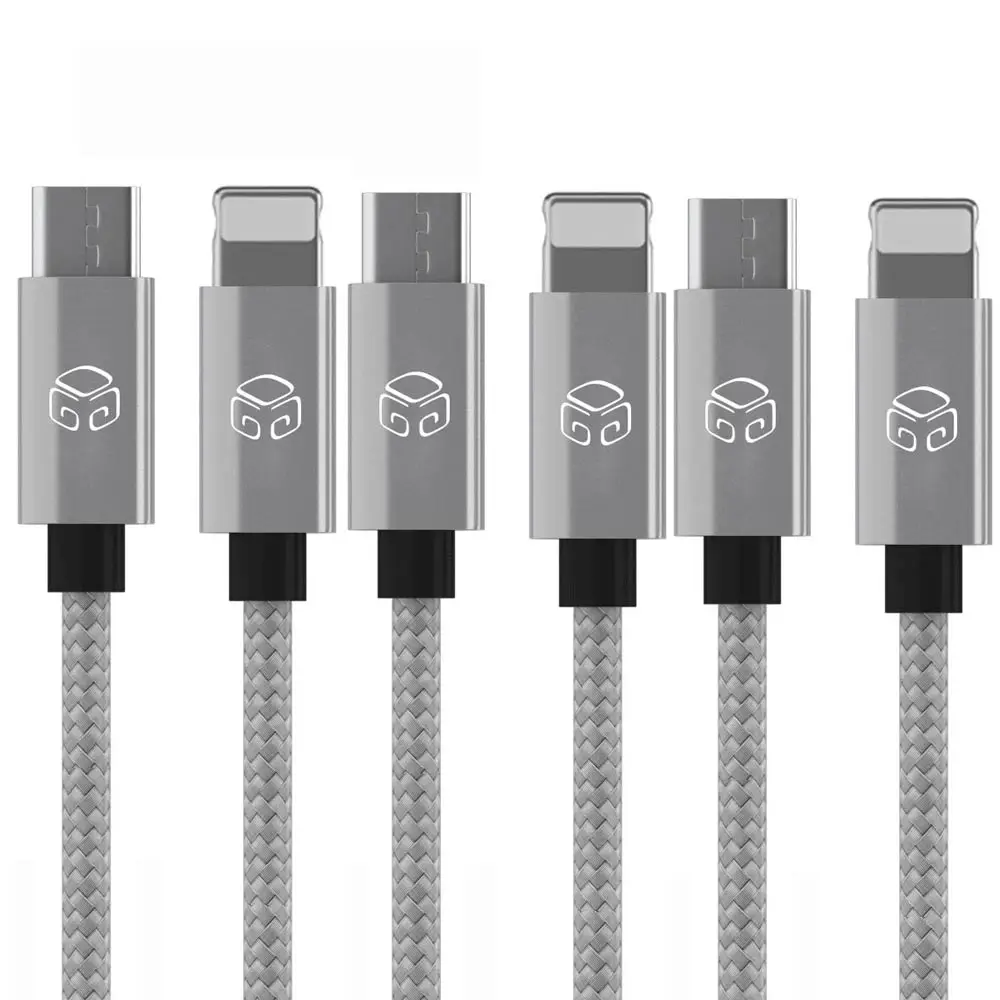 1 + 1 + 1 Dage Metal Fabric Type C to iPhone Fast Charging Cable