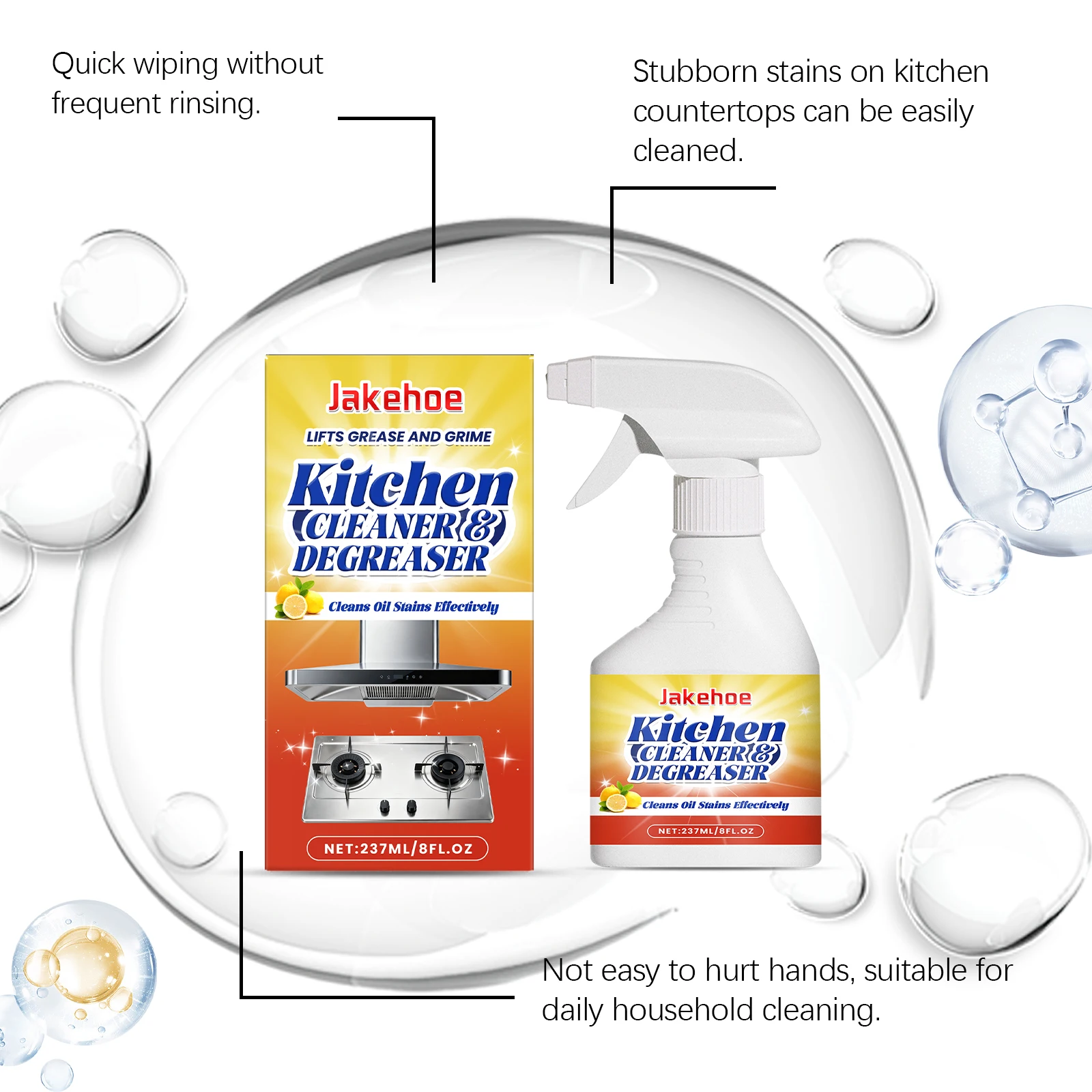 237ML Keukenreiniger Spray Fri - Commercial Kitchen Grease Cleaner recensie en prijs
