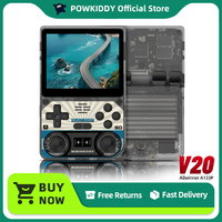 POWKIDDY V20 3.5-Inch IPS HD Screen Retro Video Handheld Game Console A133Plus Chip 5000mAh Lithium Battery Gift Retro Stickers