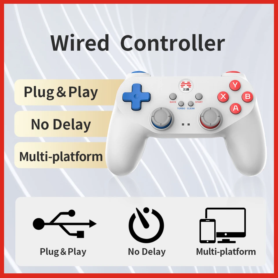 

Wired Game Controller BETOP With Double Vibration Motor Support Steam/PC Games/Box TV/PS3/XBOX No Delay 3D Joystick Gamepad