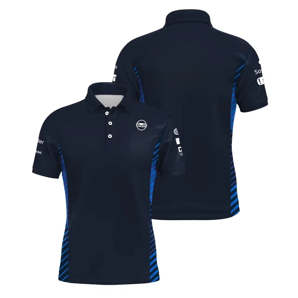 AliExpress 2025 New F1 Racing Polo Shirt, Williams Fan Polo Shirt, Outdoor Sports Comfortable Cycling Top, Men's Casual Street Top, T-shirt