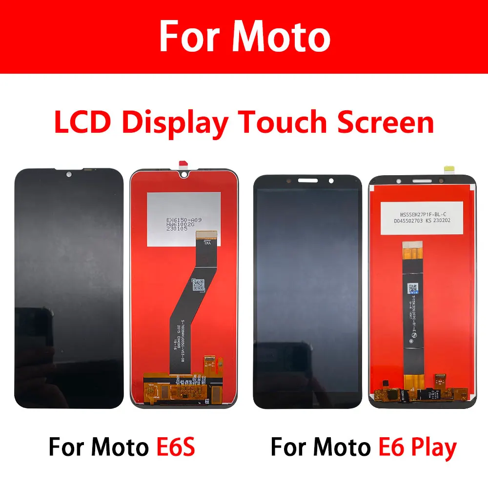 LCD Display Screen Touch Digitizer Assembly With Frame Repair For Moto E6 Play E6 Plus E6S E7 Power E7  E20 E32 E40