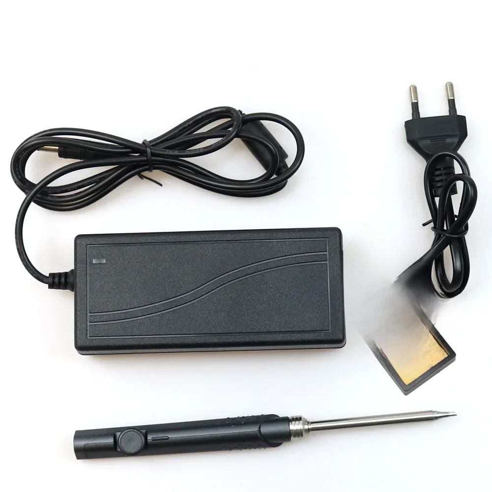 SH72 65W Mini elektryczna lutownica regulowana temperatura przenośna stacja lutownicza z zasilaczem 24V 220-400 ℃ — zdjęcie 2