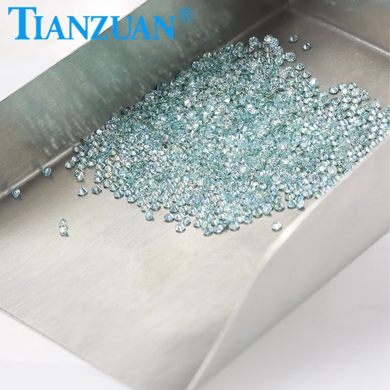 

0.8mm to 2.9mm Blue color Small Moissanite Stone Round Brilliant Cut Loose Beads Jewelry Making DIY Material