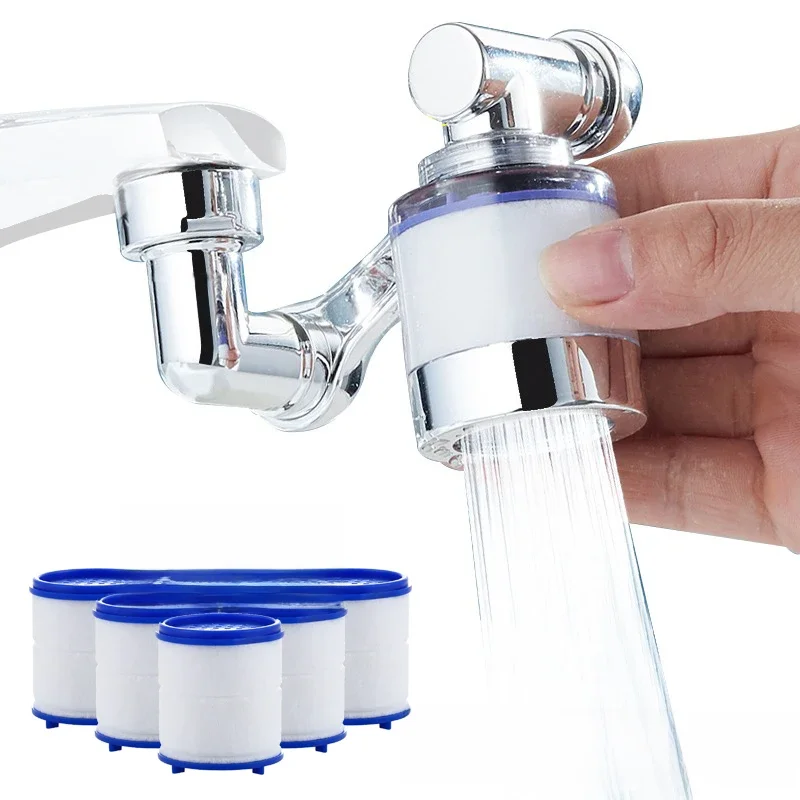 1080 ° Extension rotative filtre conventionnel buse de robinet universel salle de bain adaptateur d'extension de robinet aérateur prolongateur de robinet