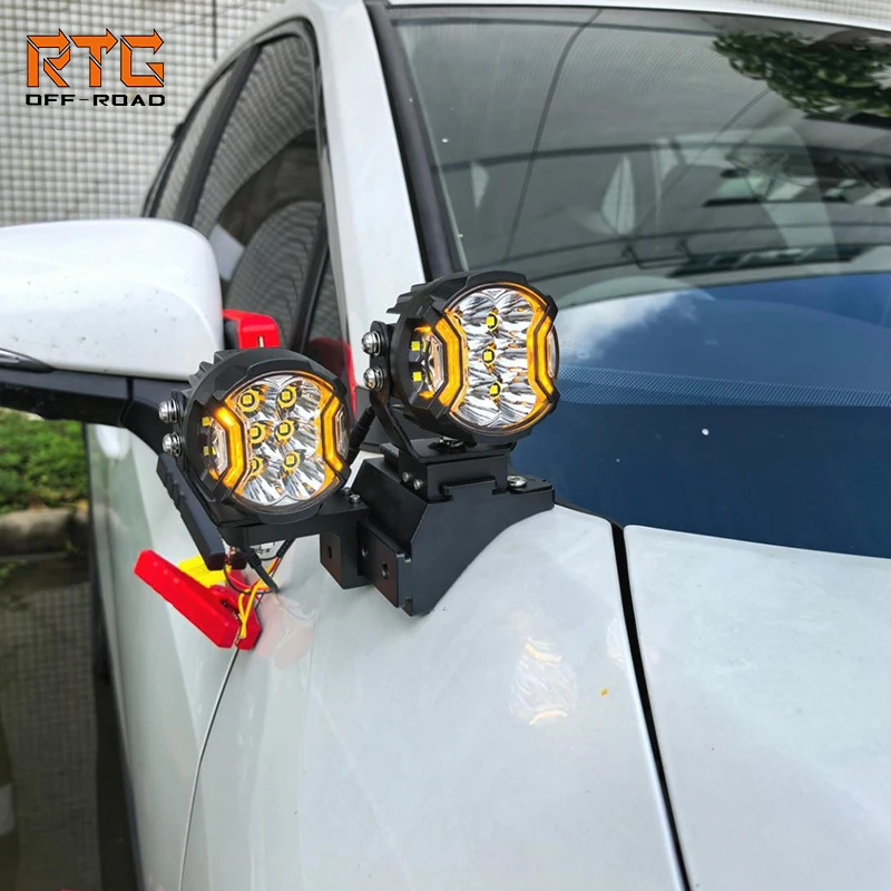 

Кронштейн прожектора капота RTG для Toyota RAV4, кронштейны для освещения капота, стабильное основание освещения противотуманные фары птф противотуманные фары led туманки противотуманки для авто кронштейн фары фары про