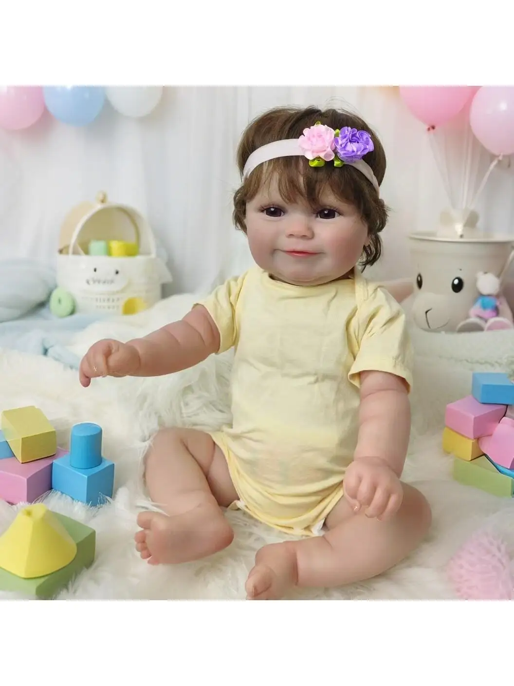Lifelike Reborn Baby Dolls- 20Inch Cute Soft Vinyl Realistic Baby Doll,Poseable Real Life Baby Dolls(ONLY DOLL/NO ACCESSORES)