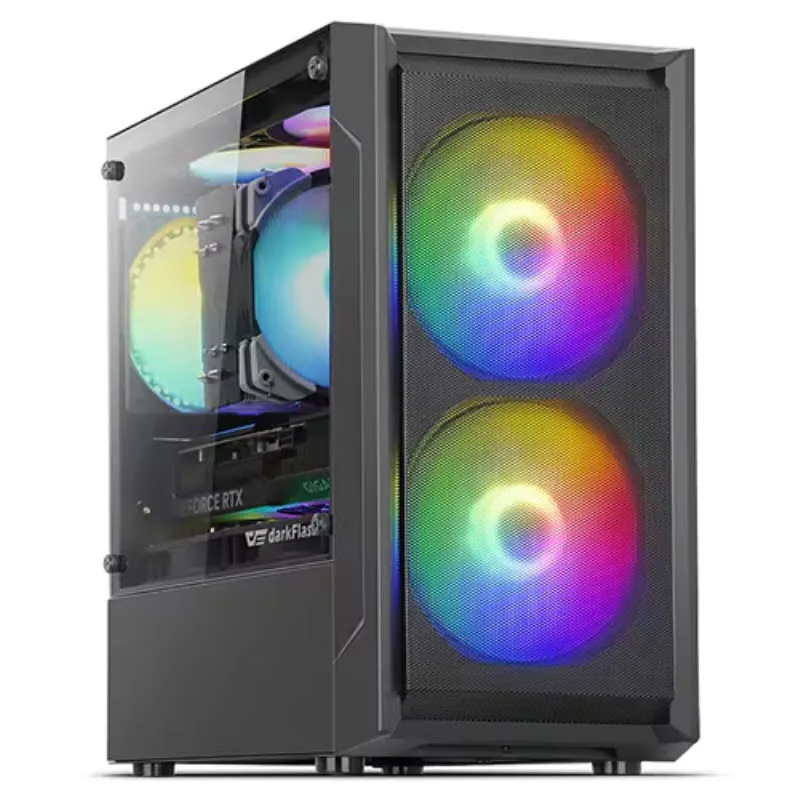 Dark Flash darkFlash DK301M RGB MESH reinforced glass computer PC case (black)