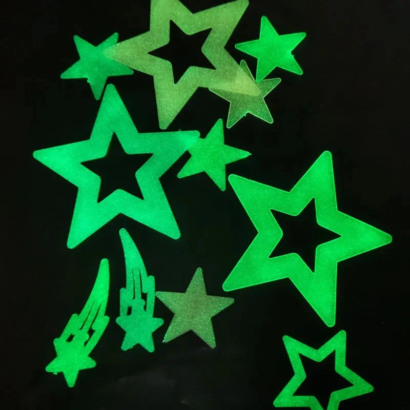 Autocollant Mural Shoous Étoiles Fluorescentes, Décorations de Chambre, Décor de Festival de Noël, Brille dans la Nuit