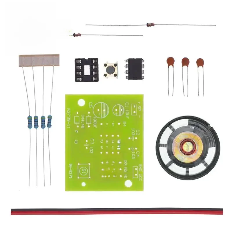 NE555 apartament dzwonkowy produkcja elektroniczna zestaw dzwonkowy zestaw DIY Ding dong dzwonek do PCB laboratorium spawalnicze — zdjęcie 2