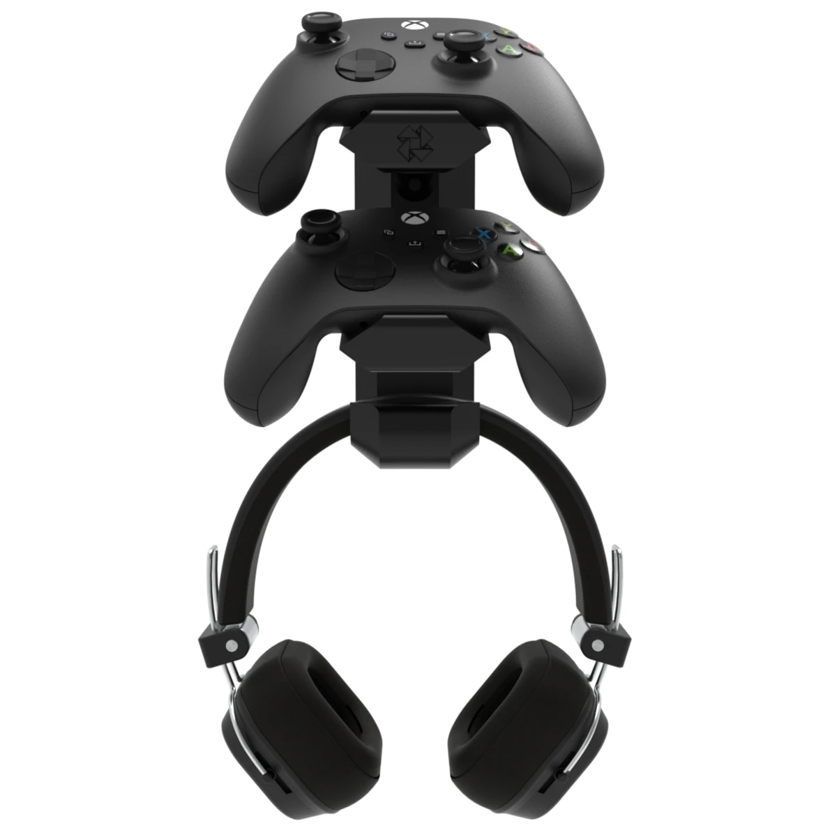 Wall Support Compatible with HeadSet and 2 Controls for Xbox or PlayStation (Black)-ARTBOX3D