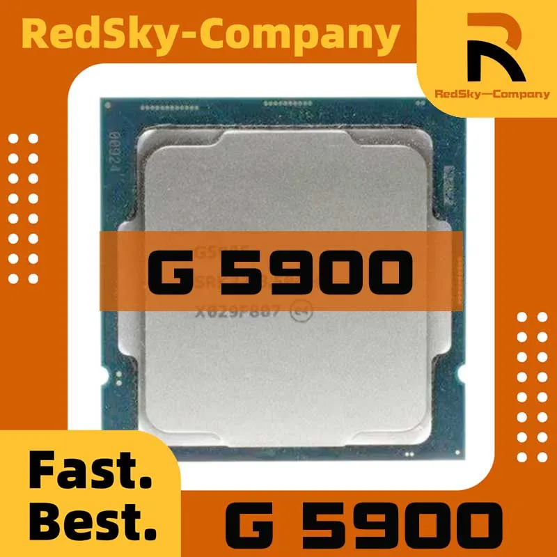 1pcsCeleron G5900 3.4GHz Dual-threaded CPU processor 2M 58W LGA 1200 Original genuine quality Used Test perfect